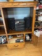 Oak entertainment center