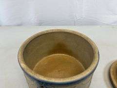 Antique crock with lid