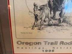 Framed Oregon Trail rodeo prints
