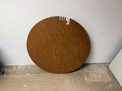 Round folding card table