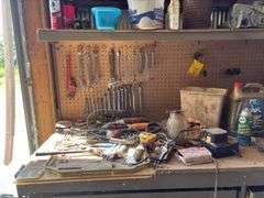 Workbench with tools