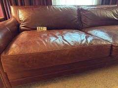 Leather restoration hardware couch