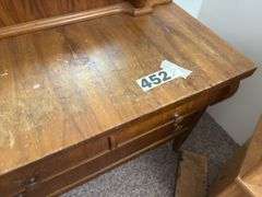 Vintage make up stand with mirro and dresser.
