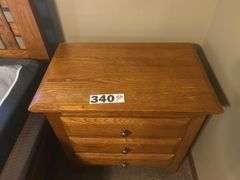 Wooden bedside table