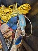 Tote with extension cord, chain and more