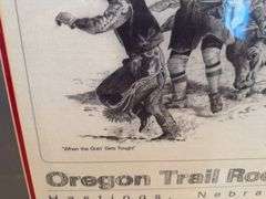 Framed Oregon Trail rodeo prints