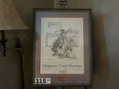 Oregon Trail rodeo prints in frames