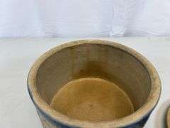 Antique crock with lid