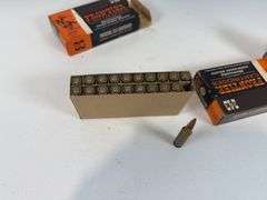 243 Winchester ammunition lot contains two boxes frontier 243 Winchester ammunition. 32 rounds of 75