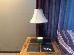 Wooden living room end table