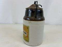 A.L. Blair’s spiced cider vinegar pickles stoneware jar