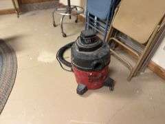 Folding chairs and shop vac