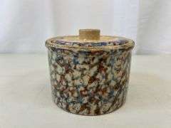 Red Wing butter crock with lid