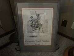 Oregon Trail rodeo prints in frames