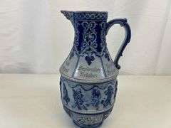 Antique stoneware pitcher ￼