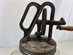 Vintage glass butter churn