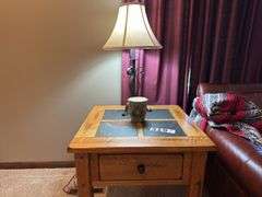 Wooden living room end table