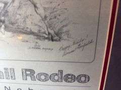 Oregon Trail rodeo prints in frames