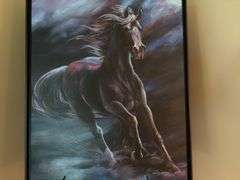 D Reiners Binfield horse painting on easel