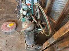 Oxy acetylene tanks on cart