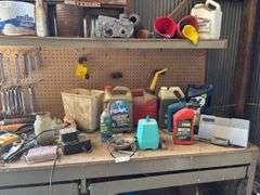 Workbench with tools