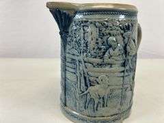 Antique stoneware pitcher ￼