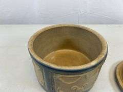 Antique crock with lid