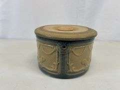Antique crock with lid