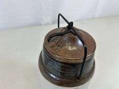 A.L. Blair’s spiced cider vinegar pickles stoneware jar