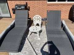 Patio lounge chairs with cushions
