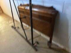 Antique headboard with frame