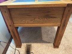Wooden living room end table