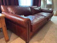 Leather restoration hardware couch