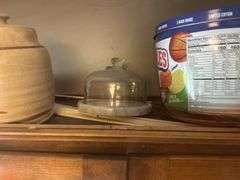 Cookie jar, pie serving dishes and vases