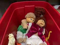 Cabbage Patch dolls, vintage plates, coffee mugs