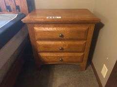 Wooden bedside table