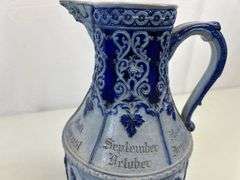 Antique stoneware pitcher ￼