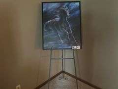 D Reiners Binfield horse painting on easel