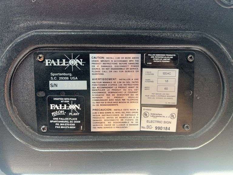 Fallon neon OPEN electric sign