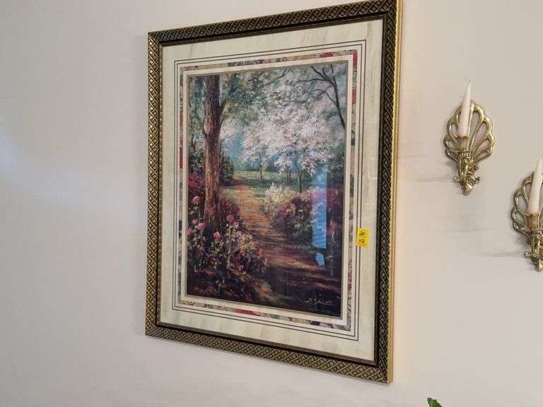 Bobby Sikes artwork, candle wall sconces ￼