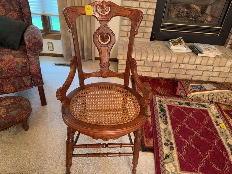 Vintage cane chair ￼
