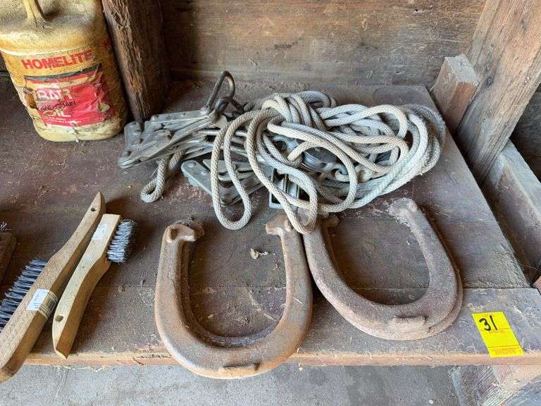 Horseshoes, pulleys and more
