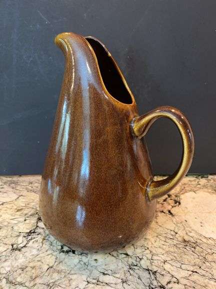 MCM Russell Wright Brown pitcher âIroquoisâ Oneida