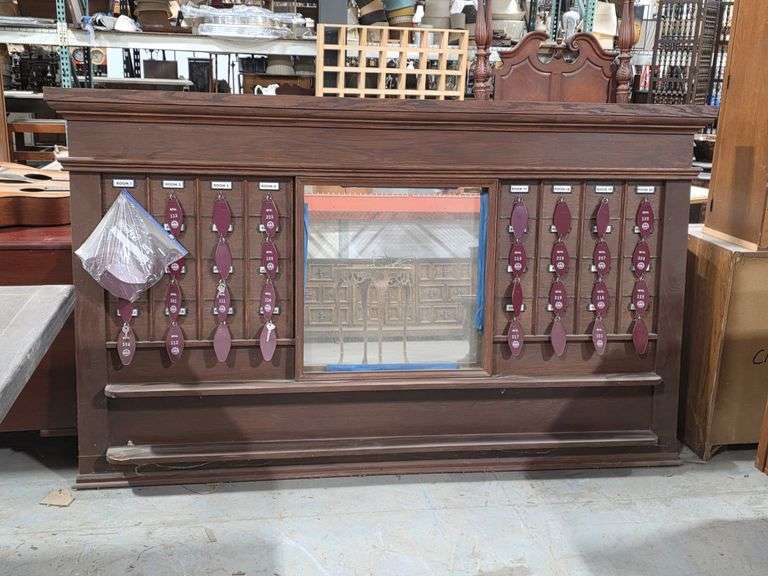 Hotel Reception Desk Key Rack- 48.5"H x 83"W x 4"D