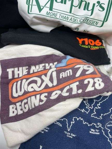 VTG Atlanta T-shirts + Robert Palmer "Secrets" 94Q promo Picture Album! Radio Stations, Restaurants 