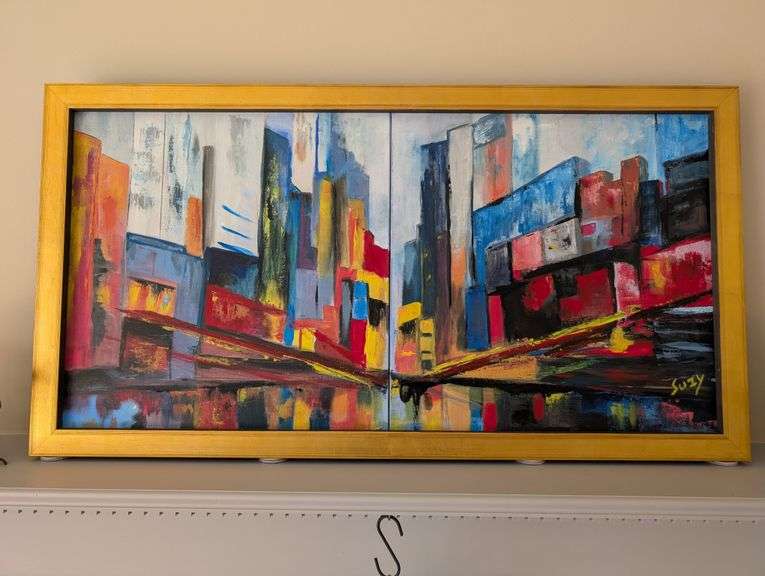 Hand painted "City Scape"