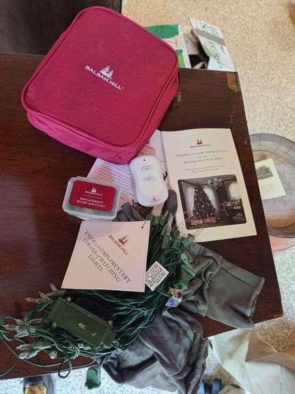 Balsam Hill Flip Tree Lighted Christmas Tree and accessories