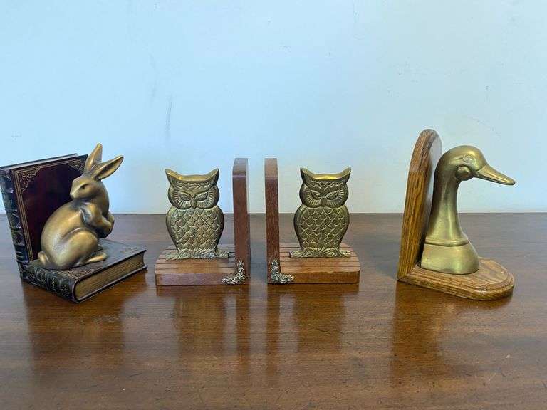 Assorted Brass Bookends