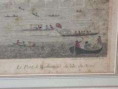 Antique Vue d'Optique of Westminster Bridge Colored Engraving