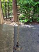 Vintage Brass Torchiere Floor Lamp